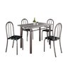 Conjunto de Mesa Tubular 100cm X 60cm Tampo em Granito com 4 Cadeiras - 2