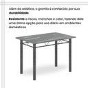 Ver imagem 6 de Conjunto de Mesa Tubular 100cm x 60cm Tampo em Granito com 4 Cadeiras Prata/Preto