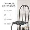 Conjunto de Mesa Tubular 100cm X 60cm Tampo em Granito com 4 Cadeiras - 10