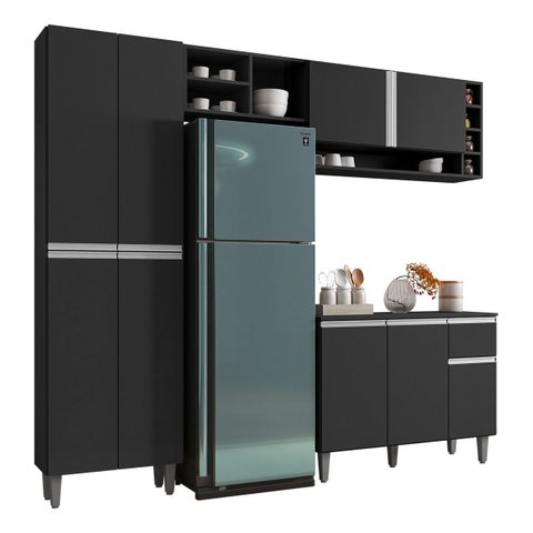 Cozinha Mod. Completa Vanessa 230cm C/ Armário Aéreo Ajl