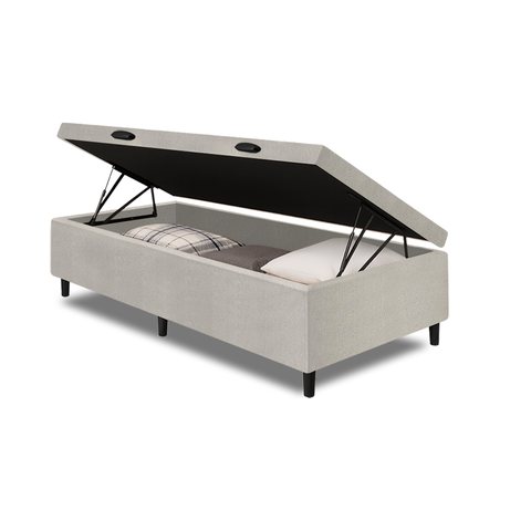 Cama Box com Baú Solteiro 0,88m Prince Branco