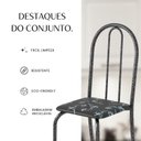 Ver imagem 6 de Conjunto de Mesa Tubular 100cm X 60cm Tampo em Granito com 4 Cadeiras