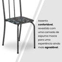Ver mais imagens de Conjunto de Mesa Tubular 100cm x 60cm Tampo em Granito com 4 Cadeiras Prata/Preto