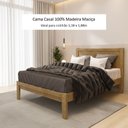 Ver imagem 5 de Cama Casal 140cm em Madeira Maciça Topázio Marrom/Freijó