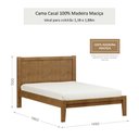 Ver imagem 3 de Cama Casal 140cm em Madeira Maciça Topázio Marrom/Freijó