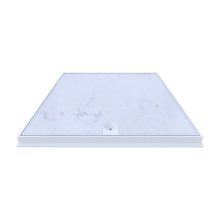 Ver imagem 2 de Tampão Articulado C Rebaixo Passagem Inspeção Branco 50x50cm
