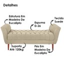 Ver imagem 3 de Recamier Grecia 150cm Suede Bege MPassos