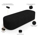 Ver imagem 7 de Kit 02 Puffs Decorativos Orgânico para Living Quarto 195cm Doha W01 Linho Chumbo - Lyam Decor