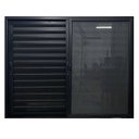 Ver imagem 3 de Janela Veneziana 3 Folhas com Tela Mosqueteira Linha 25 120x150 Preto Esquadrias Bergamo