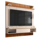Ver imagem 1 de Painel para Tv até 65 Polegadas Ripado Impressão 3d com Nicho Viena Madeirado/off White Caemmun