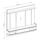 Ver imagem 4 de Painel para Tv até 65 Polegadas Ripado Impressão 3d com Nicho Viena Madeirado/off White Caemmun