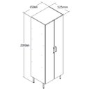 Ver imagem 4 de Armário Paneleiro 2 Portas 65cm Berlim Branco