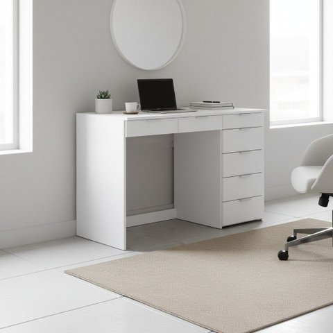 Penteadeira Escrivaninha 7 Gavetas Amplas 120cm Ditália