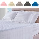 Ver imagem 1 de Jogo De Cama Lençol Queen 4 Peças 300 Fios 100% Algodão Adamascado 158x198cm - BF Colchões