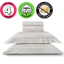 Ver imagem 5 de Jogo De Cama Lençol Queen 4 Peças 300 Fios 100% Algodão Adamascado 158x198cm - BF Colchões