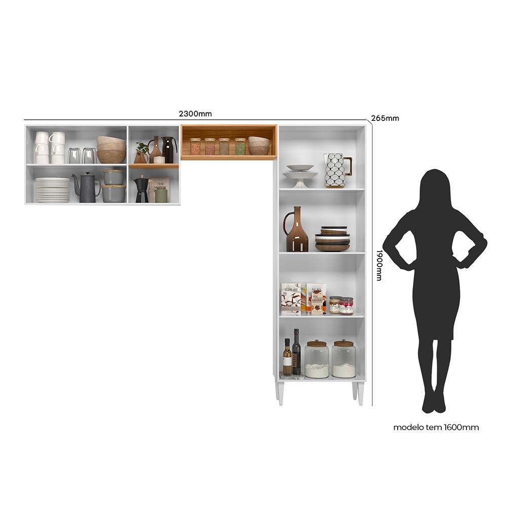 Armário Modulado para Cozinha Compacta 6 Portas Mariah - 3