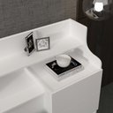 Ver imagem 3 de Cabeceira para Cama Box Queen Size Veneza com 4 Gavetas, 2 Mesas e 2 Prateleiras Fênix