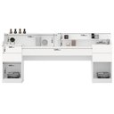Ver imagem 4 de Cabeceira para Cama Box Queen Size Veneza com 4 Gavetas, 2 Mesas e 2 Prateleiras Fênix