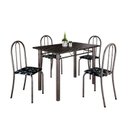 Ver imagem 2 de Conjunto de Mesa Tubular 100x60cm Tampo em Ardósia Indiano com 4 Cadeiras Ane B Soma Móveis