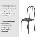 Ver mais imagens de Conjunto de Mesa Tubular 100x60cm Tampo em Ardósia Indiano com 4 Cadeiras Ane B Soma Móveis