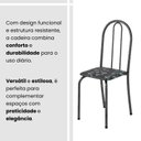 Ver mais imagens de Conjunto de Mesa Tubular 100x60cm Tampo em MDF com 4 Cadeiras Ane B Soma Móveis Prata/Preto