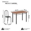 Ver imagem 3 de Conjunto de Mesa Tubular 100x60cm Tampo em Mdf com 4 Cadeiras Ane B Soma Móveis