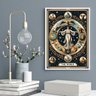 Quadro Carta Tarot Vintage - The World 24x18cm - com Vidro:moldura Preta - 2
