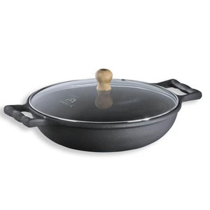 Frigideira com Alça de Ferro e Tampa de Vidro 2,9 Lts 26 Cm