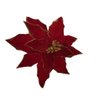 Flor Natal Poinsétia Veludo Glitter Dourado 65cm - 3