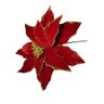 Flor Natal Poinsétia Veludo Glitter Dourado 65cm - 2