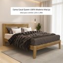 Ver imagem 5 de Cama de Casal 160cm 100% Madeira Maciça Topázio Marrom/Freijó