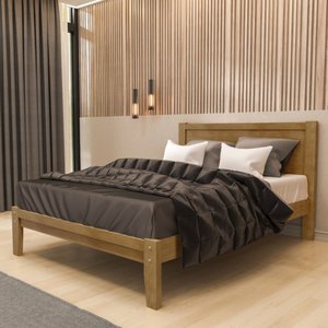 Cama Queen 160cm 100% Madeira Maciça Linha Prata