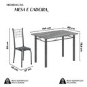 Ver imagem 3 de Conjunto de Mesa Tubular 100x60cm Tampo em Topázio com 4 Cadeiras Dany