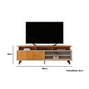 Ver imagem 7 de Home P/ Tv até 65 Pol Lume/flow Ripado C/ Porta e Nichos 180x168cm Freijó/off White - Dj Móveis