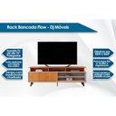 Ver imagem 5 de Home P/ Tv até 65 Pol Lume/flow Ripado C/ Porta e Nichos 180x168cm Freijó/off White - Dj Móveis