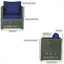 Ver imagem 2 de 4 Poltronas Madri Alumínio Corda Náutica Estofado 10 Trama Verde