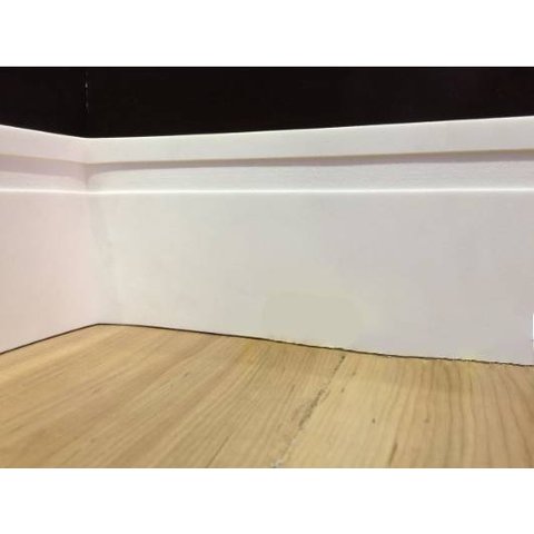 Rodapé Eva Adesivo E Flexível *maresia 10cm X 1cm 5 Metros* Branco