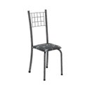 Ver imagem 4 de Conjunto de Mesa Tubular 100cm x 60cm com Tampo e 4 Cadeiras Dany Prata/Preto