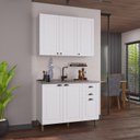 Ver imagem 1 de Conjunto de Cozinha Modulada 2 Peças Bari MDF sem Tampo Branco