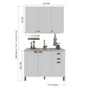Ver imagem 2 de Conjunto de Cozinha Modulada 2 Peças Bari MDF sem Tampo Branco