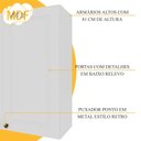 Ver imagem 6 de Conjunto de Cozinha Modulada 2 Peças Bari MDF sem Tampo Branco