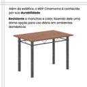 Ver mais imagens de Conjunto de Mesa Tubular 100x60cm Tampo em MDF com 4 Cadeiras Dany Prata/Preto