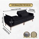 Ver imagem 3 de Sofá Cama Rivieira 2,30m-preto