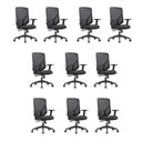 Ver imagem 1 de Kit 10 Cadeiras Escritório Diretor NR17 Tela Mesh Alpha