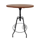 Ver imagem 4 de Mesa Bistrô 70cm Giratória Redonda Ferro Madeira Artesanal Rústica