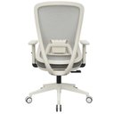 Ver imagem 3 de Kit 4 Cadeiras Escritório Diretor NR17 Ergonômica Tela Mesh Sigma Cinza