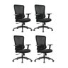 Kit 4 Cadeiras Escritório Diretor NR17 Ergonômica Tela Mesh Kappa - 1