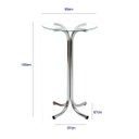 Ver imagem 3 de Mesa Alta Bistrô Cozinha Pé X Cromada com Tampo de Vidro Redondo 60cm Poltronas do Sul 2004