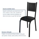 Ver imagem 5 de Kit 6 Cadeiras de Jantar Estofadas Corino Mariana Preto