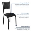Ver imagem 7 de Kit 6 Cadeiras de Jantar Estofadas Corino Mariana Preto
